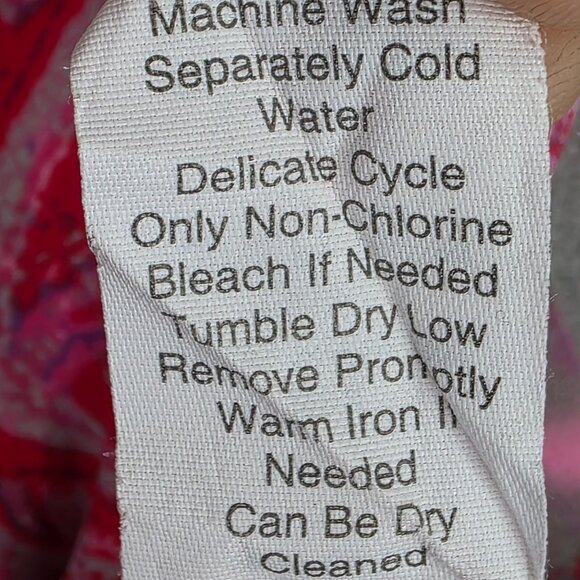 Womens CAbi Jubilee Hot Pink Paisley Print Sleeveless Blouse Zipper Back Size XS - Picture 5 of 9